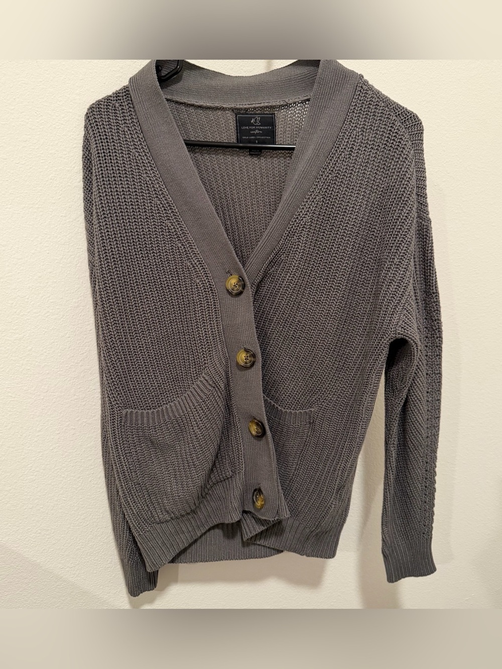 Love For Humanity Knit Button Cardigan